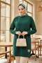 Coat of Arms Slit Detail Tunic 1665 - Emerald Green - 3
