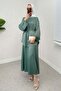 Satin Skirt Suit 2283 - Mint Green