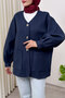V-Neck Cashmere Jacket 0041 - Dark Blue - 3