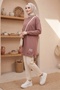 Embroidered Slit Detail Tunic 1665 - Mink - 5