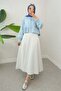 Ruffled Hem Shirt 2321 - Baby Blue - 2