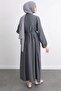 Ribbed Front Dress Y0094 - Smoked - 6