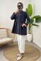 Waist-Tie Kimono 0002 - Dark Blue - 3