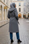 Hooded Cashmere Coat 0027 - Gray - 5