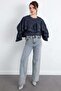 Volan Detail Blouse 0087 - Dark Blue - 2