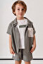 Boy's Short Sleeve Shirt and Shorts 3-Piece Set 3703 Smr