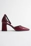 Burgundy Patent Leather Women's Heeled Shoes Tr08Ms11H - 5