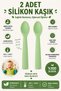 2 Pieces Silicone Baby Feeding Spoon Bpa Free, Food Grade, Soft Tip, Safe Use / Green Color - 7