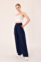 Women's Navy Blue Korean Model Palazzo Pants - 2