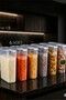 6 Pieces Gray 4 Liter Leak-Proof Food Storage Container Set of 6 Luxury Stylish Box Gray - 6