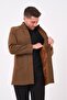 Ezel Stand-Up Collar Chest Zipper Slim Fit Men's Cashmere Coat19-12 - 3