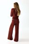 Draped fine-knit trousers - 3