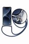Apple iPhone 13 Pro Max 6.7'' Transparent Tank Case with Neck Strap Black-White - 3