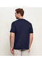 Men's Short Sleeve Crew Neck Relaxed Fit Navy Blue T-Shirt - 4