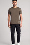 Men's Short Sleeve Crew Neck Regular Fit Brown T-Shirt