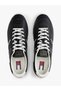 Men's Stitched Detailed Low-Top Comfortable Sole Leather Black Sneaker - 4