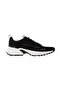 Men's High Heel Comfortable Sole Lace-Up Mesh Black Sneaker