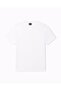 Men's Regular Fit Round Neck Logo Embroidered Round Neck Short Sleeve White T-Shirt Xm002450 a - 5