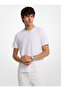 Men's 100% Cotton Logo Detailed Crew Neck Short Sleeve White T-Shirt