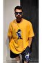 Big Size Bugs Bunny Printed Orange Crew Neck Short-Sleeve Oversized T-Shirt - 4