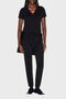 Women's Slim Fit V-Neck Short Sleeve Plain Model Black T-Shirt - 2