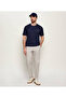 Men's Short Sleeve Crew Neck Relaxed Fit Navy Blue T-Shirt - 3