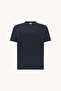 Men's Short Sleeve Crew Neck Relaxed Fit Navy Blue T-Shirt - 2