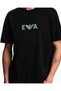 Men's Woven Crew Neck Short Sleeve Casual Black T-Shirt - 3