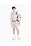 Men's Button Closure Regular Waist Short Length Pocket Detail Beige Shorts - 3