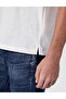 Men's Monogram Mk Logo Detailed Short Sleeve White Polo Collar T-Shirt - 5