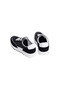 Men's Low-Top Suede Detailed Comfortable and High-Sole Black Sneaker - 2