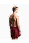 Men's Regular Fit Red Swim Shorts with Elastic Waist and Drawstring - 2