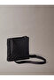 Men's Logo Patterned Adjustable Long Strap Black Shoulder Bag - 2