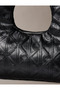 حقيبة يد نسائية سوداء من EMBLEM AOP PUFFER مع حزام - 4