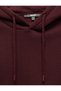 Reglan Sleeve Cotton Blend Hooded Basic Hoodie with Raised Stitch Detail - 6