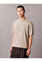 Ss Rlxd Premium Interlock Emblem Men's Cream T-Shirt