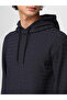 Men's Regular Fit Eagle Logo Textured Hooded Navy Blue Sweatshirt - 3