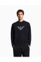 Logo Embroidered Stretch Cotton Regular Fit Crew Neck Sweat Men's Sweat Em002906 Af100