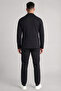Men's Button Detailed Notched Collar Long Sleeve Black Jacket - 3
