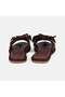 Women's Bitter Brown Floral Detailed Suede Leather Slippers - 5