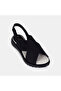 Women's Black Desacomfort Cross-Strapped Nubuck Leather Sandals - 7