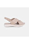 Women's Beige Desacomfort Cross-Strapped Nubuck Leather Sandals - 2