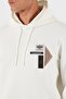 Men's Hooded Collar Long Sleeve Cotton Regular Fit White Sweatshirt - 4