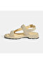 Women's Beige Suede Buckle Sandals - 3