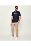 Men's Logo Basic Regular Fit Short Sleeve Navy Blue T-Shirt - 2