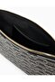 Women's Monogram Armani Eagle Printed Black Shoulder Bag with Inner Pocket and Detachable Short Strap - 5