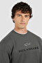 Men's Regular Fit Logo Embroidered Long Sleeve Cotton Brown Sweatshirt - 4