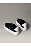 Women's Platform Sole Ck Logo Leather Black Sneaker - 3