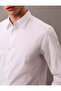 Men's Classic Cut Cotton Long Sleeve White Shirt - 4