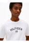 Men's Regular Fit Cotton Logo Printed Cotton Round Neck Short Sleeve White T-Shirt - 2